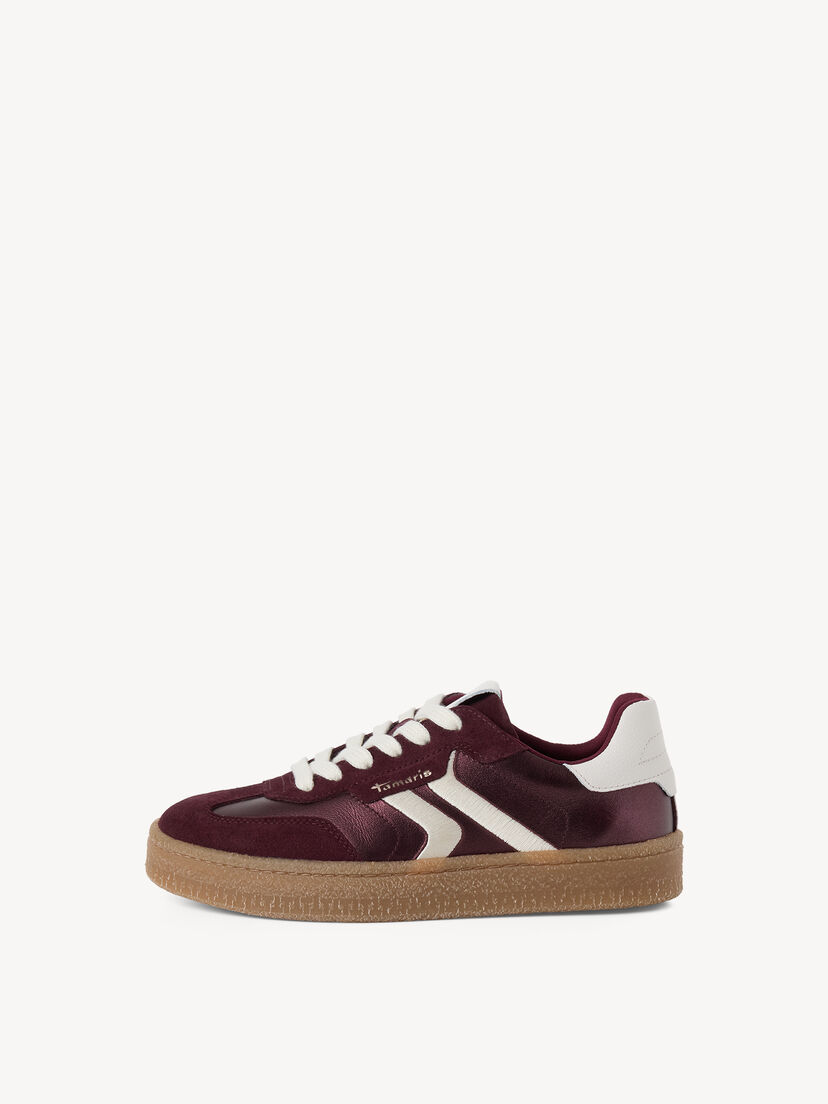 Leren Sneaker - rood, BORDEAUX MET., hi-res