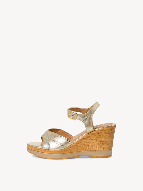 Heeled sandal, LIGHT GOLD MET, hi-res