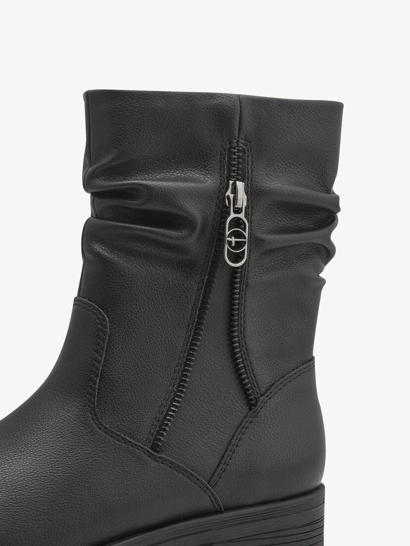 Enkellaarsje - zwart, BLACK, hi-res