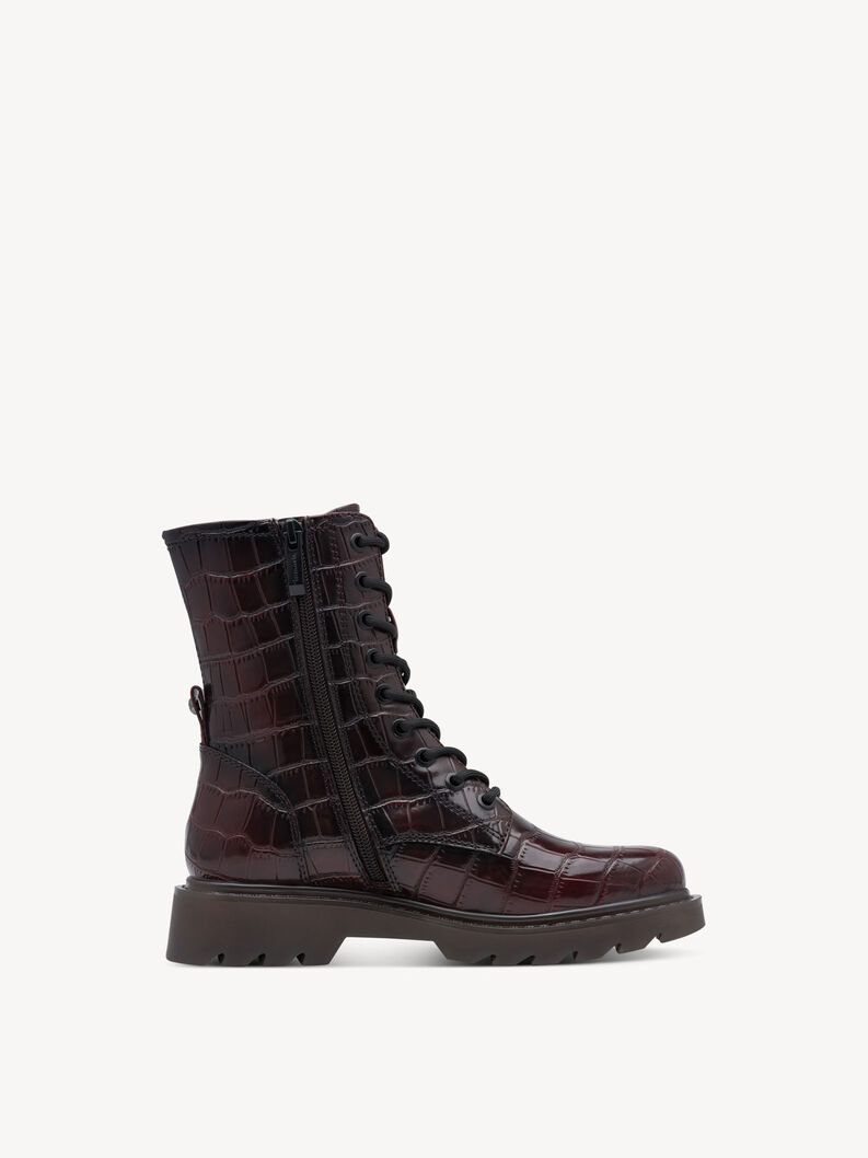Stiefelette - rot, BORDEAUX CROCO, hi-res