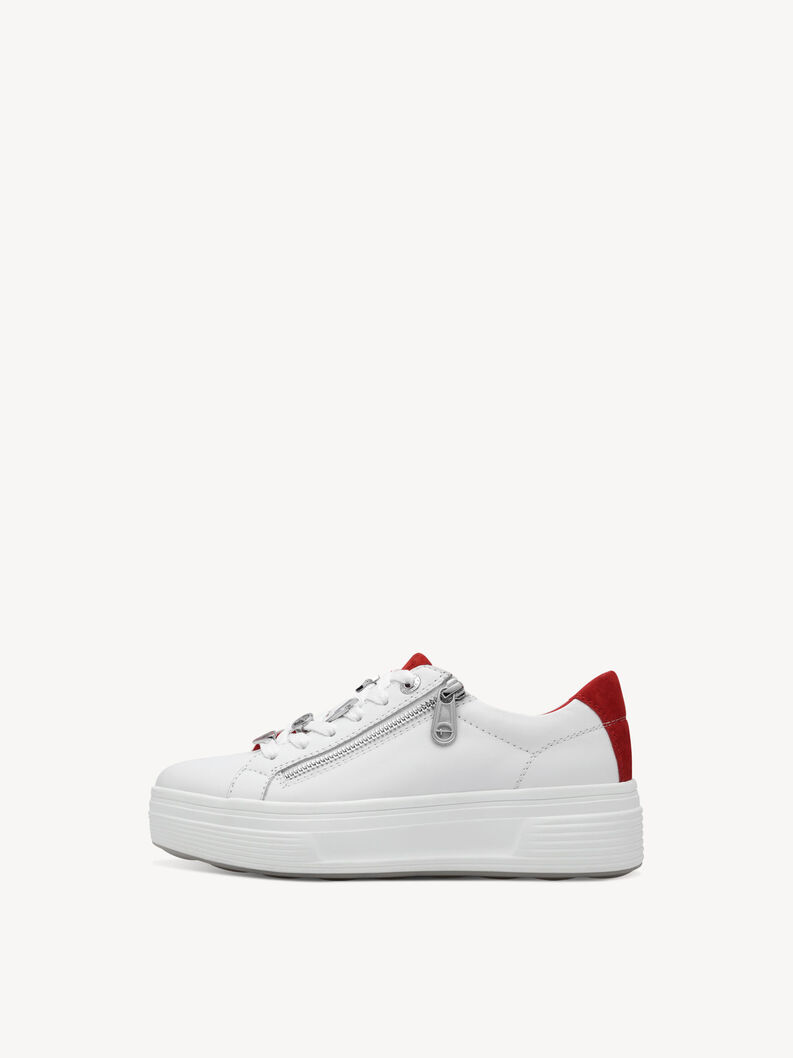 Sneaker - weiß, WHITE/RED, hi-res