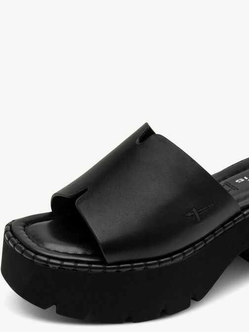 Pantolette, BLACK LEATHER, hi-res