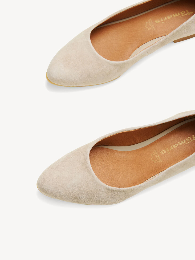 Leren Ballerina - beige, beige, hi-res