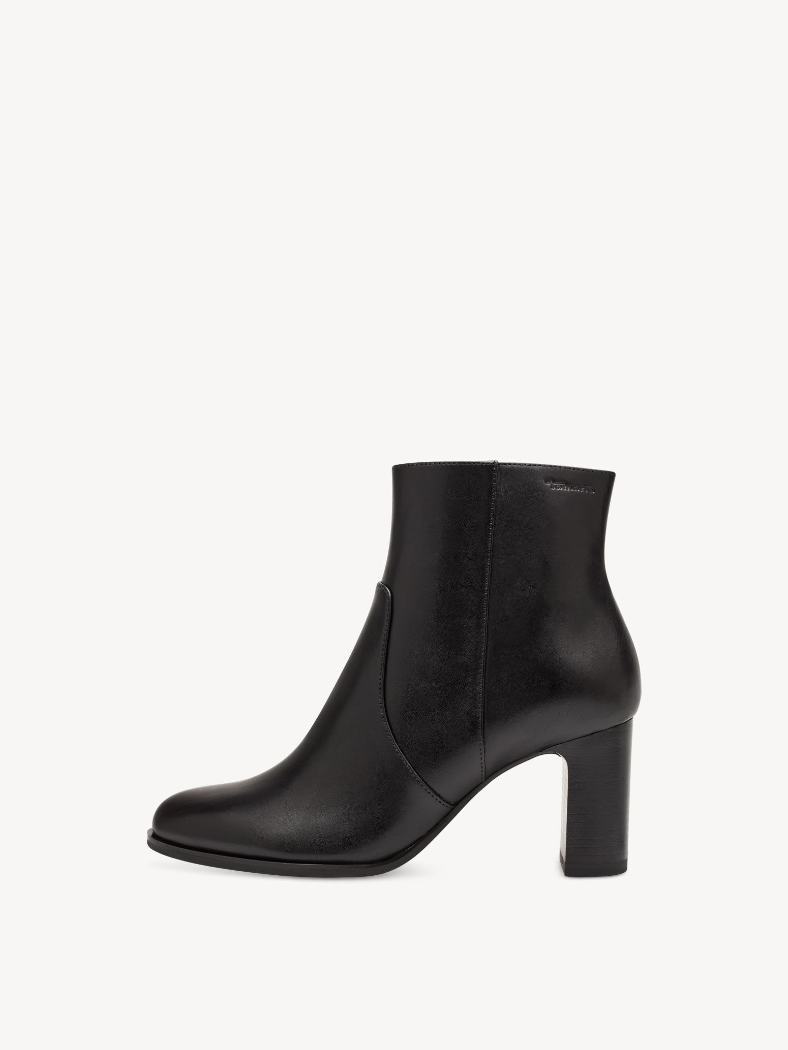 Tamaris Damen Boots Mit Blockabsatz – Leder, Gepolstert, Rutschfeste Sohle