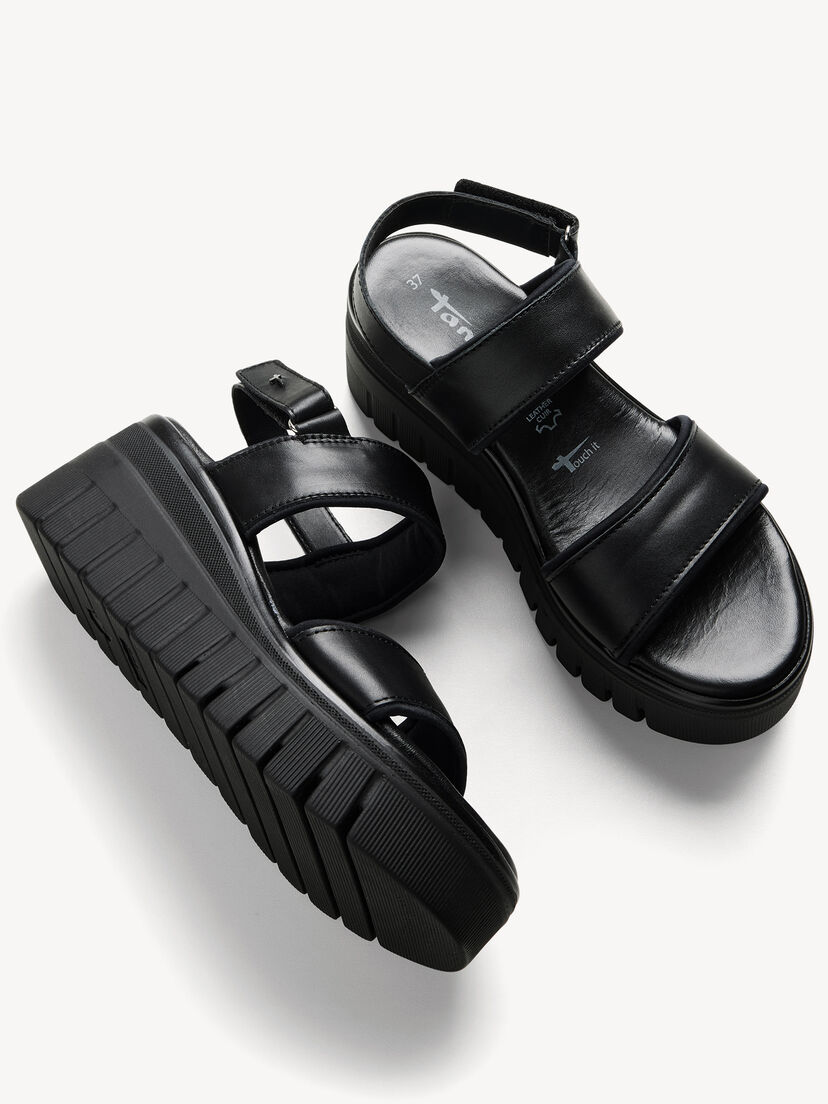 Sandaaltje - zwart, BLACK, hi-res