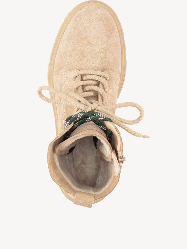 Lederstiefelette - beige, BEIGE, hi-res