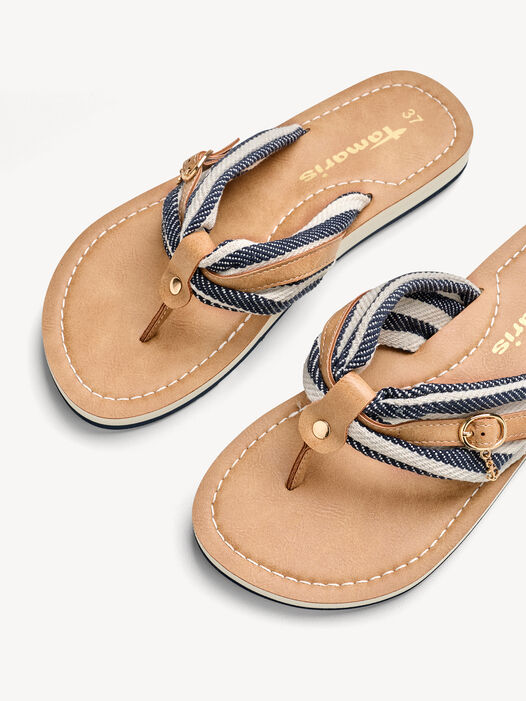 Flip Flops, NAVY STRIPES, hi-res