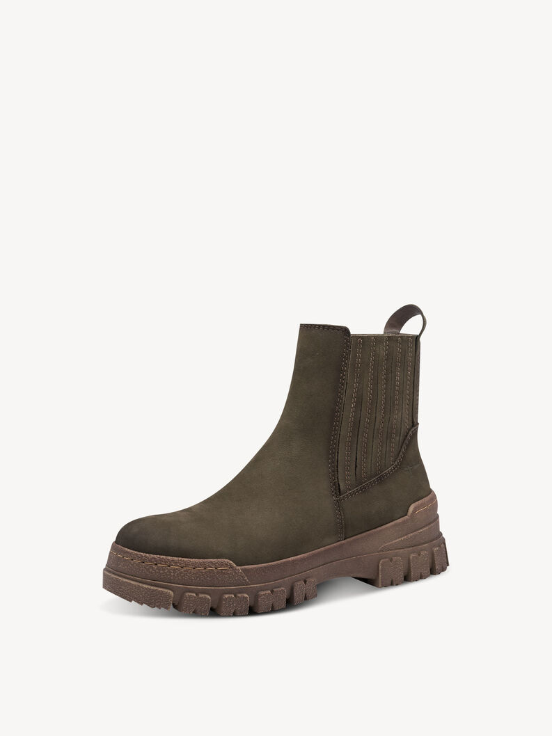 Leder Chelsea Boot - gr&uuml;n, OLIVE, hi-res