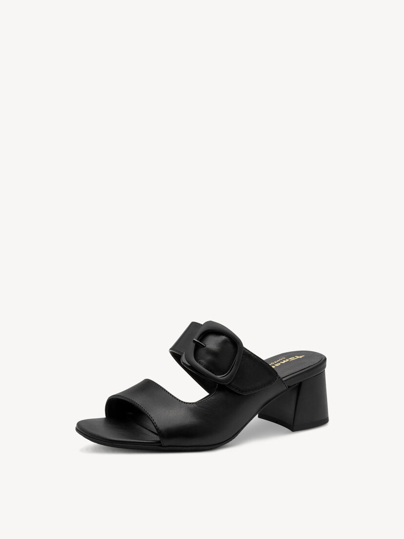 Leren Slipper - zwart, BLACK NAPPA, hi-res