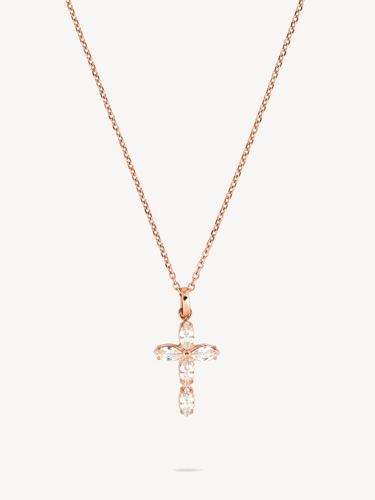 Halskettinge, ros&eacute;gold, hi-res