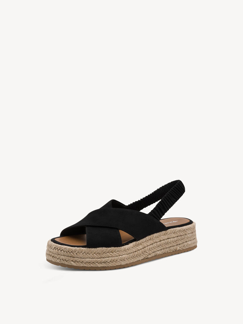 Sandaaltje - zwart, BLACK, hi-res