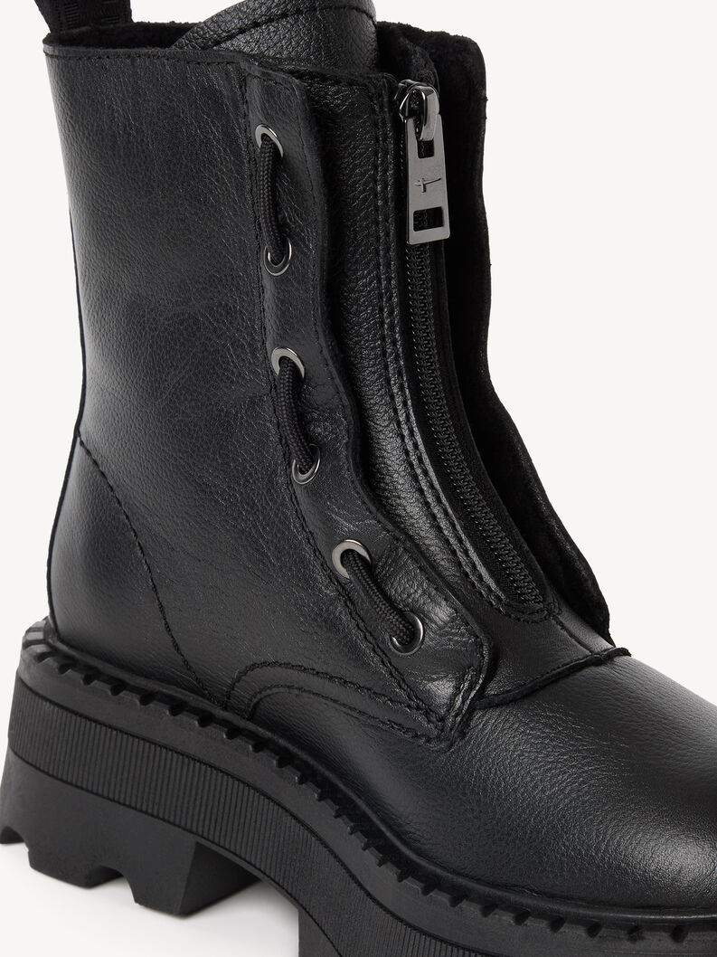 Lederstiefelette - schwarz, BLACK, hi-res