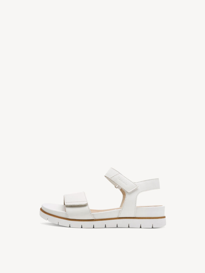 Leather Heeled sandal - white, WHITE NAPPA, hi-res
