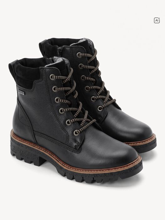 Enkellaarsje, BLACK LEATHER, hi-res