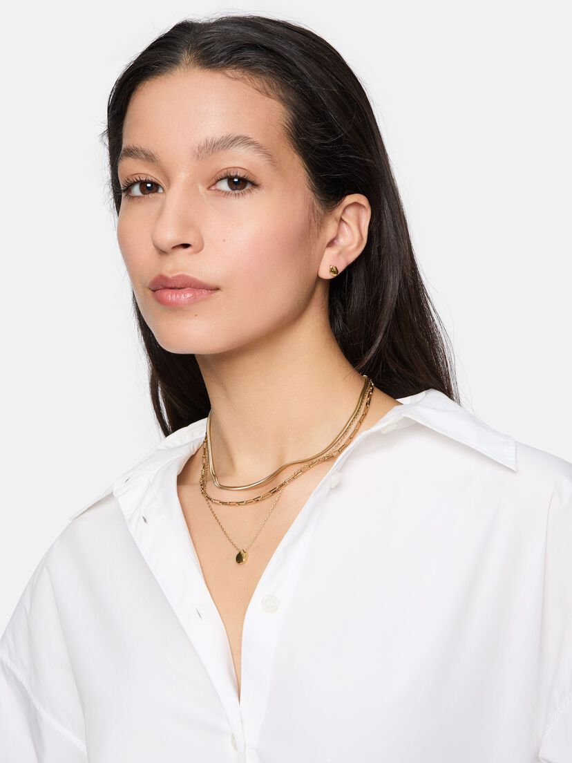 Ketting set, goud, hi-res