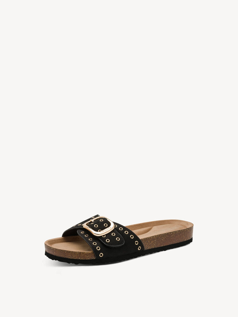 Slipper - zwart, BLACK, hi-res