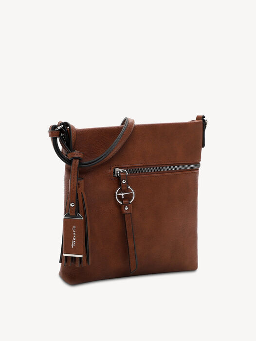 Schoudertas, cognac, hi-res