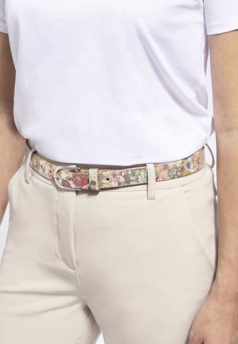 Leren Riem - multicolor, Gold-Multicolor, hi-res