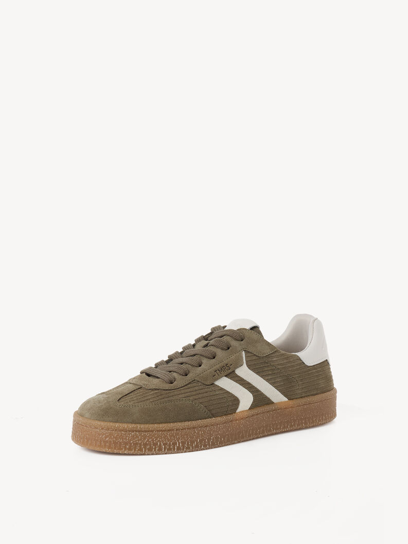 Basket en cuir - vert, OLIVE, hi-res