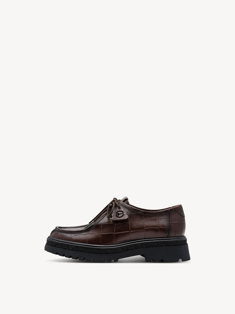 Low shoes - brown, MOCCA CROCO, hi-res