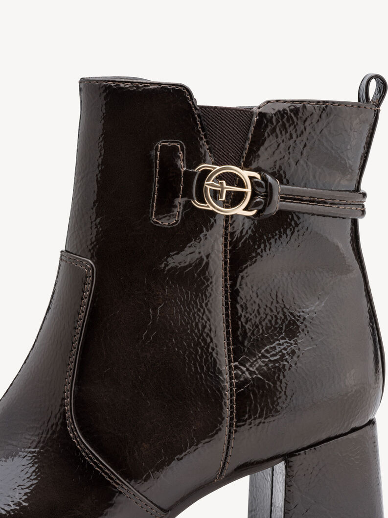 Bootie - brown, MOCCA PATENT, hi-res