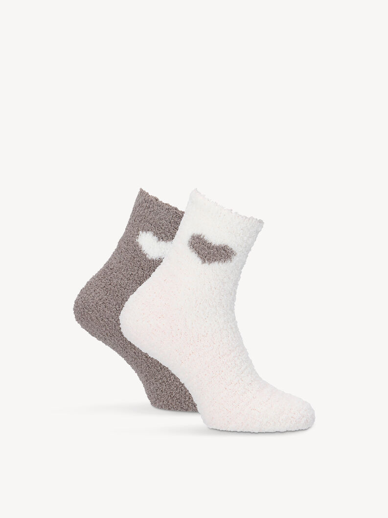 Sokker, pakke med 2 - flerfarvet, offwhite/taupe, hi-res