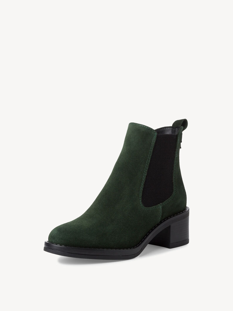 Bottine Chelsea en cuir - vert, GREEN, hi-res