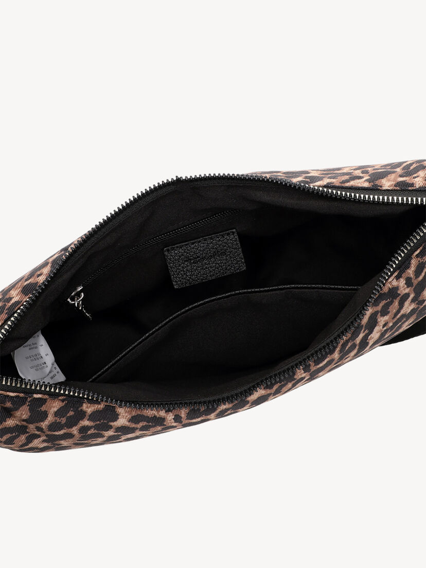 Schoudertas - zwart, black/brown, hi-res