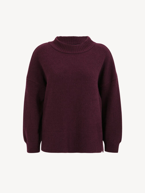 Knitted pullover, Grape Wine, hi-res