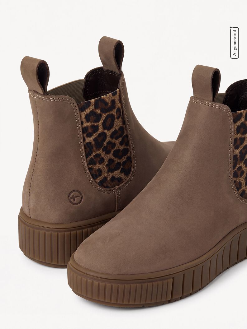 Chelsea boot, TAUPE/LEOPARD, hi-res