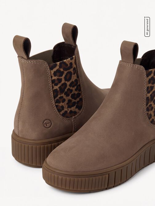 Chelsea boot, TAUPE/LEOPARD, hi-res