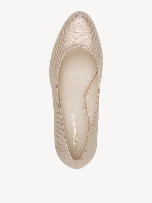 Wedge pumps, LT GOLD STRUCT, hi-res