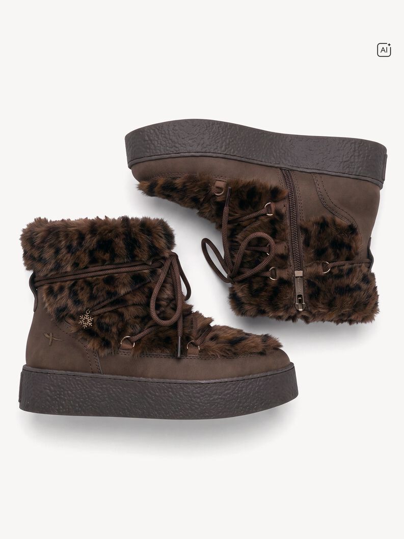 Stiefelette - braun Warmfutter, MOCCA/LEOPARD, hi-res