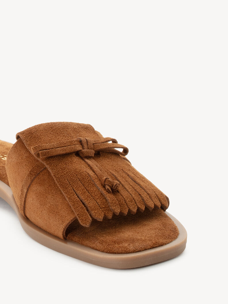 Leather Mule - brown, COGNAC, hi-res