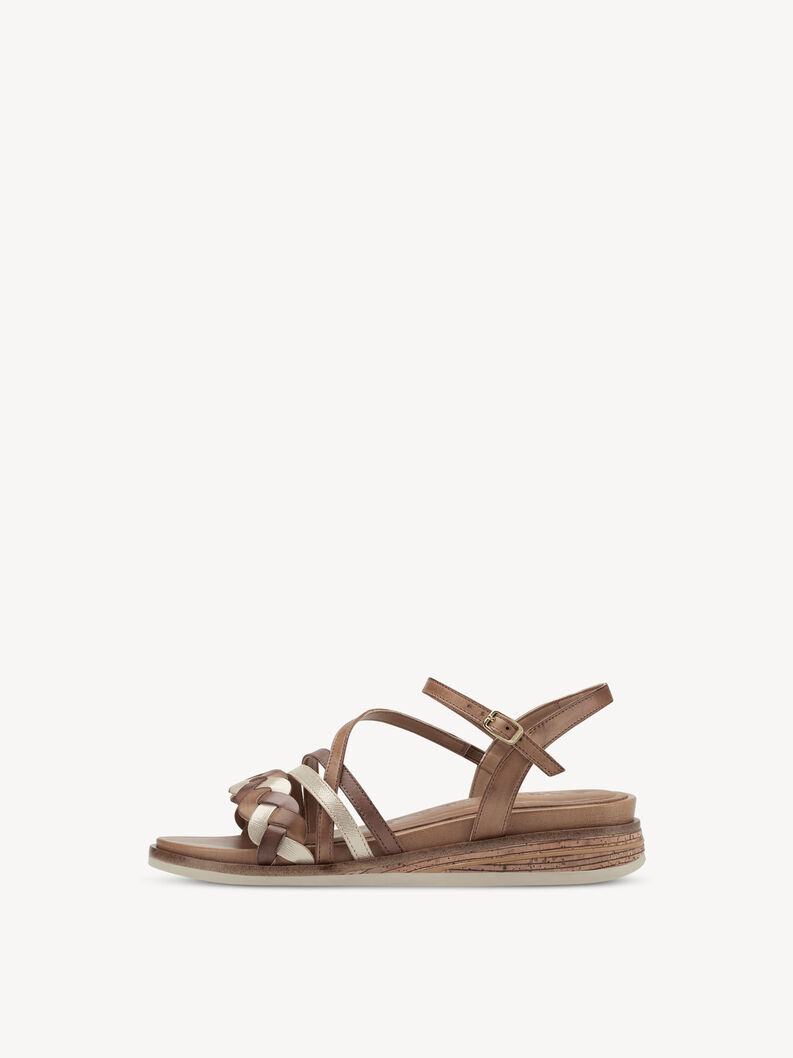 Heeled sandal - brown, COGNAC COMB, hi-res