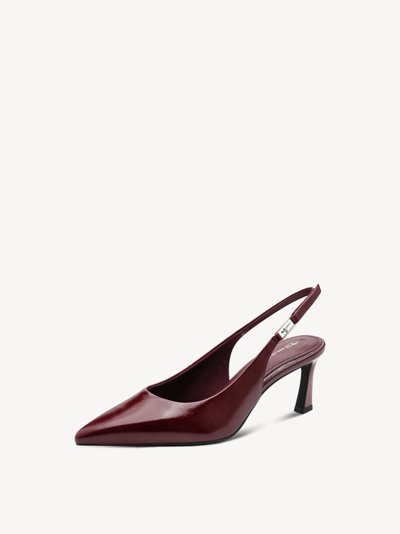 Klapki sling - czerwony, MERLOT, hi-res
