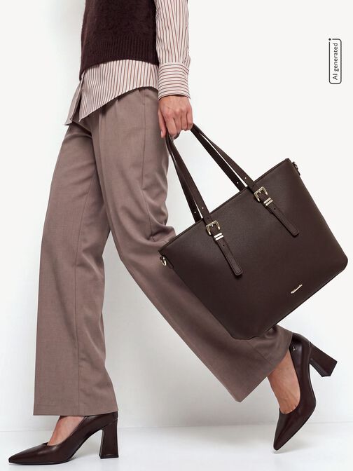 Sac cabas, brown, hi-res