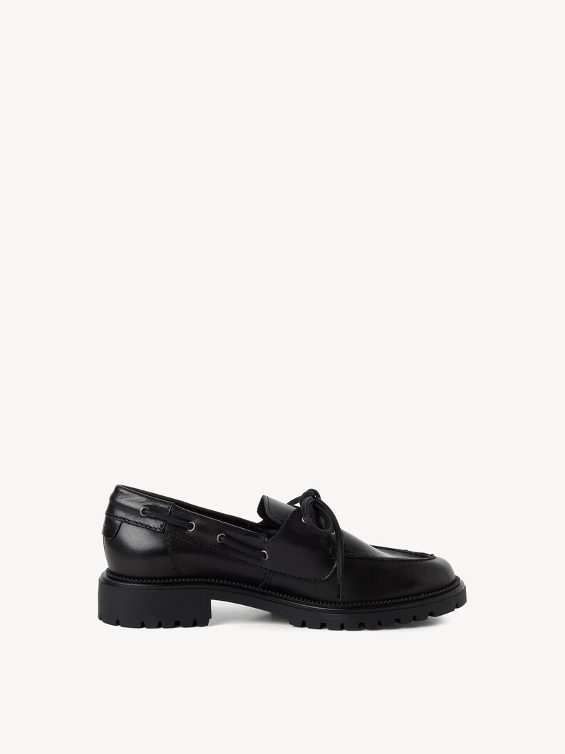 Ledermoccassin - schwarz, BLACK LEATHER, hi-res