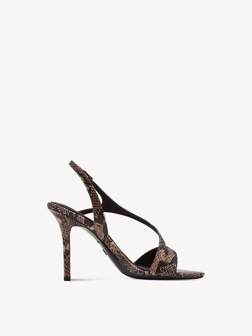 Sandaaltje - bruin, BROWN SNAKE, hi-res