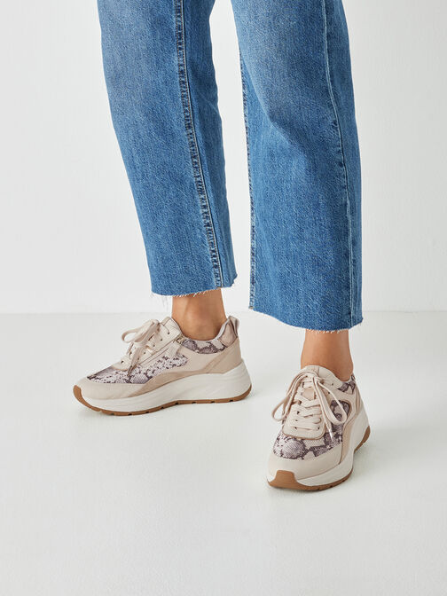 Sneaker, BEIGE SNAKE, hi-res