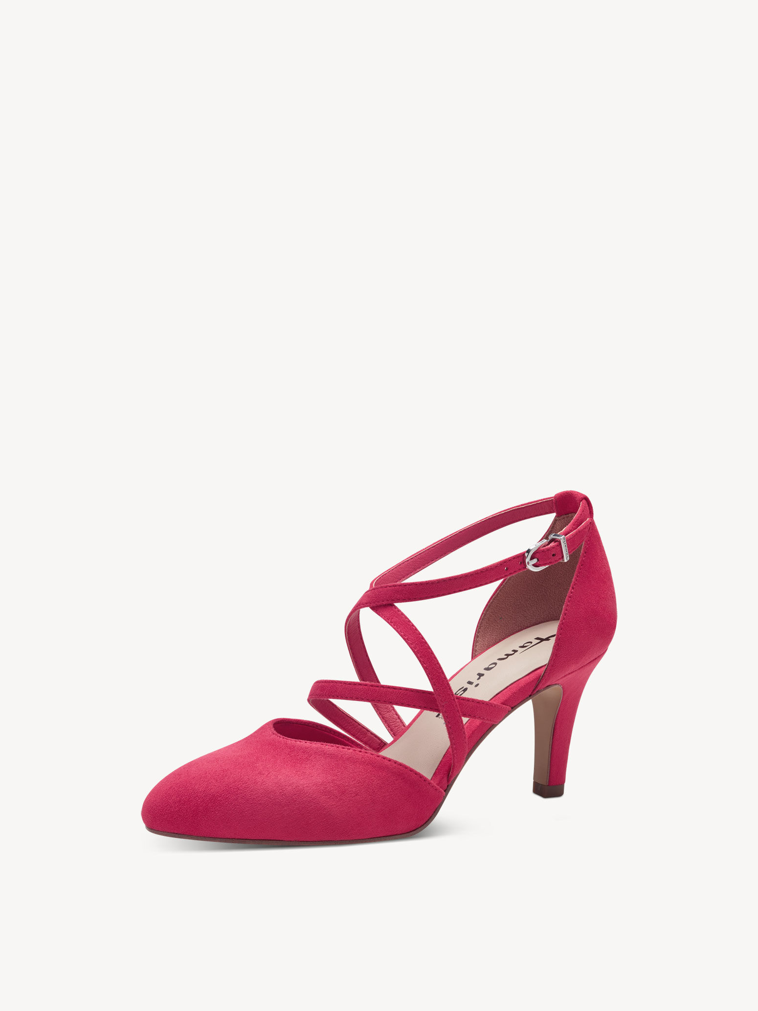 TAMARIS Comfort Damesriem van leer, elegante pumps, wit