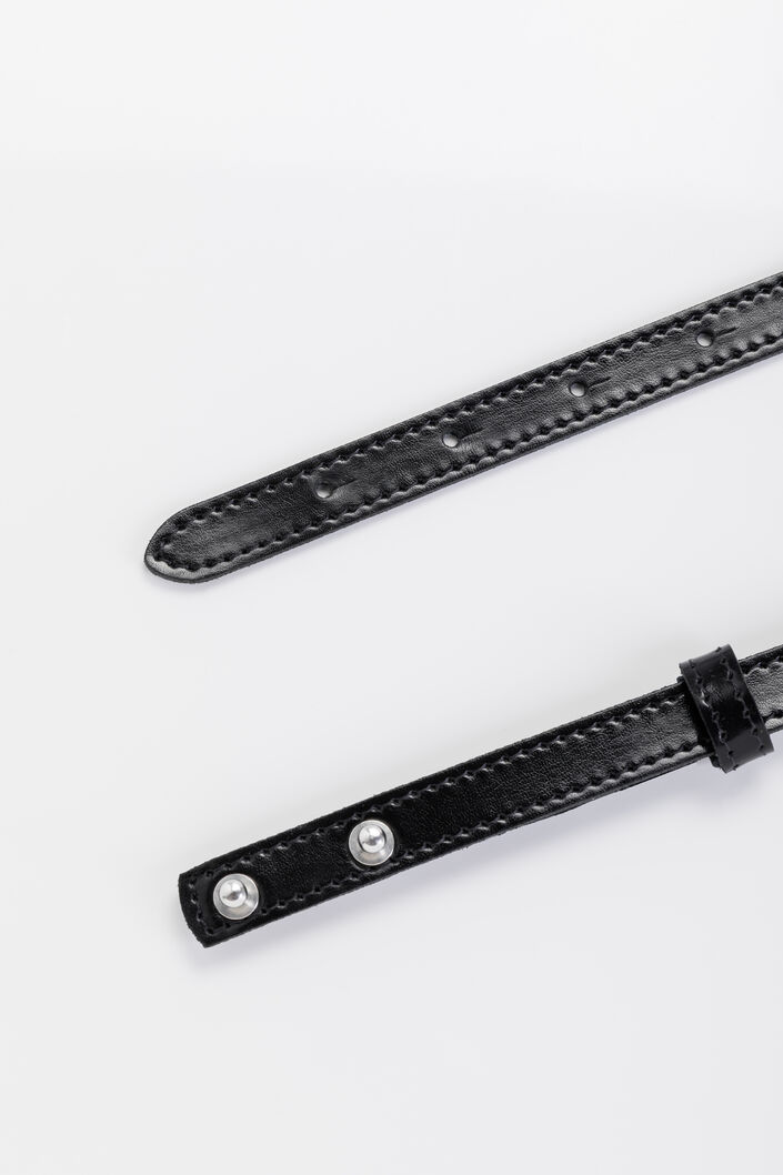 Belt - black, black, metallic, hi-res