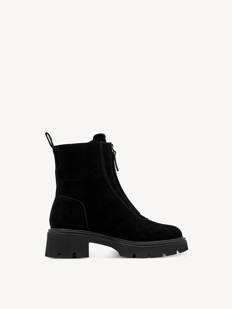 Lederstiefelette - schwarz, BLACK, hi-res