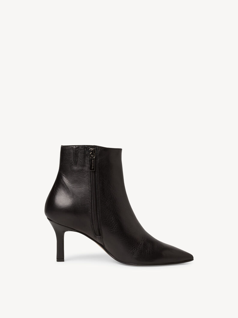 Leather Bootie - black, BLACK LEATHER, hi-res