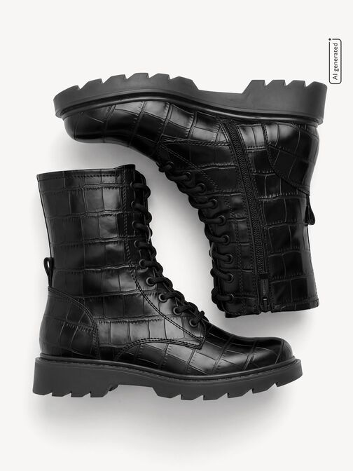 Bottine, BLACK CROCO, hi-res
