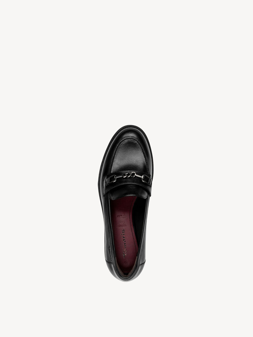 Leren Instappers - zwart, BLACK MATT, hi-res