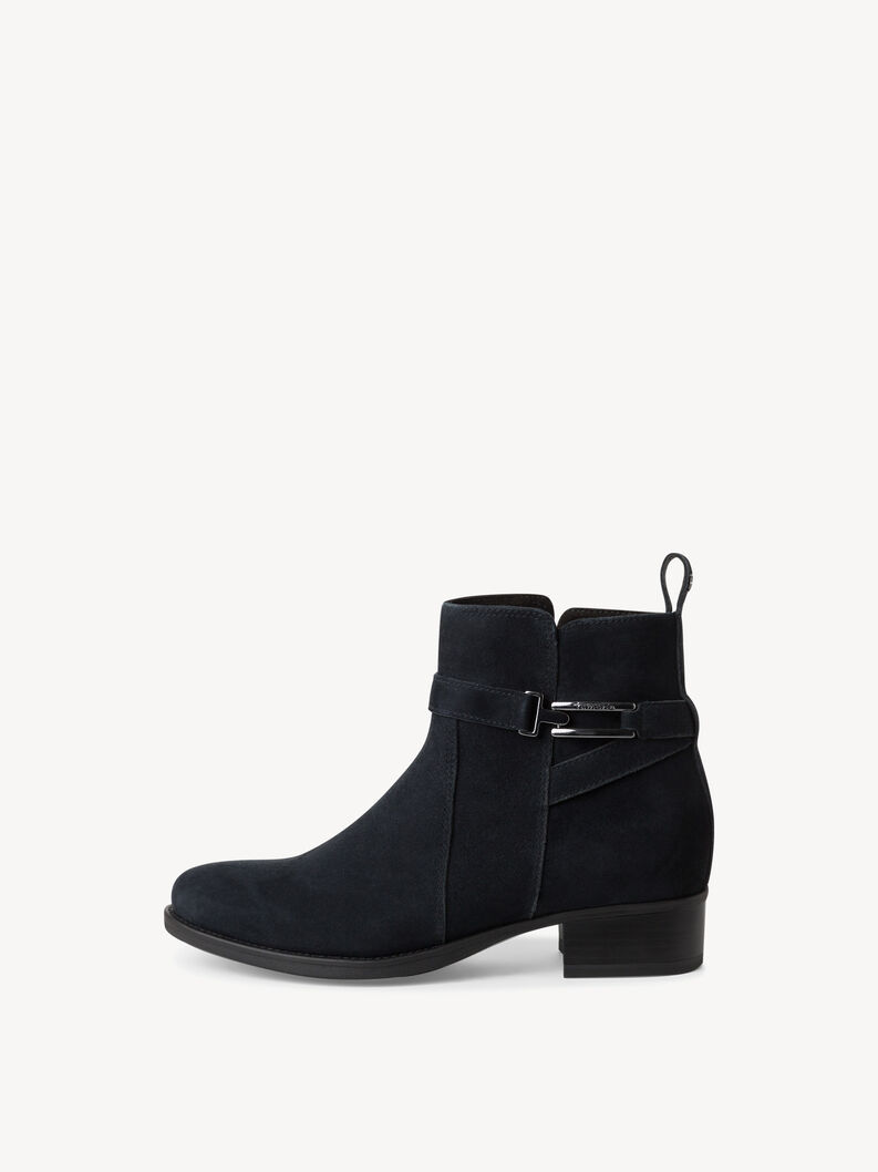 Leather Bootie - blue, NAVY, hi-res