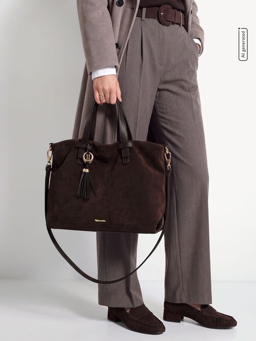 Sac cabas, brown, hi-res