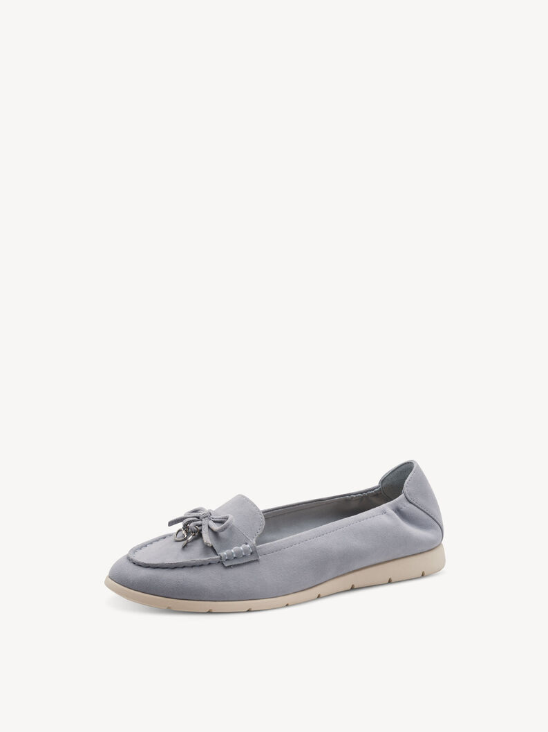Lederslipper - blau, LIGHT BLUE, hi-res
