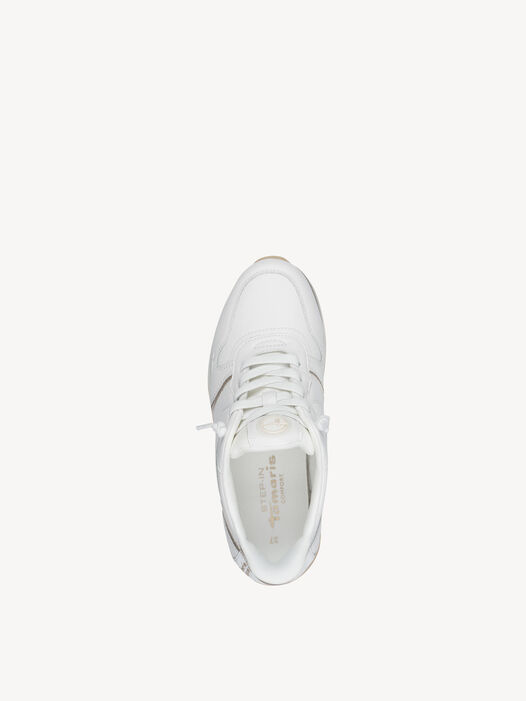 Sneaker, WHITE/GOLD, hi-res